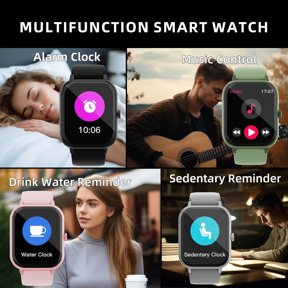 1.99" Bluetooth Call Smartwatch for Men Women