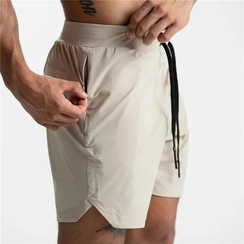 Men's Quick Dry Performance Shorts with Zipper Pocket