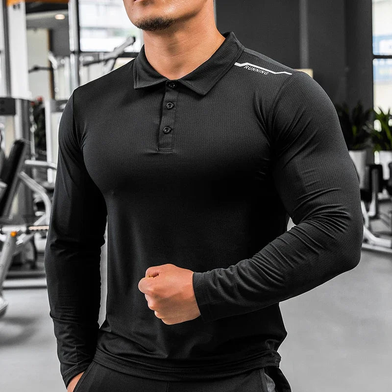 Men's Long Sleeve Compression Rashguard Fitness Sports Shirt