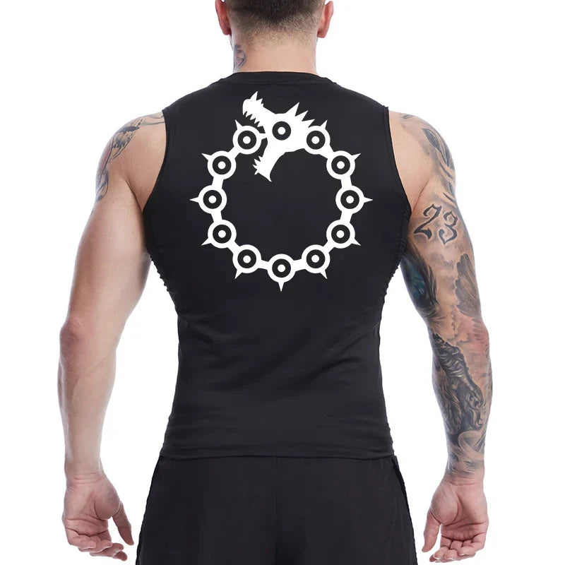 Men's Anime Inspired Compression Tank Top
