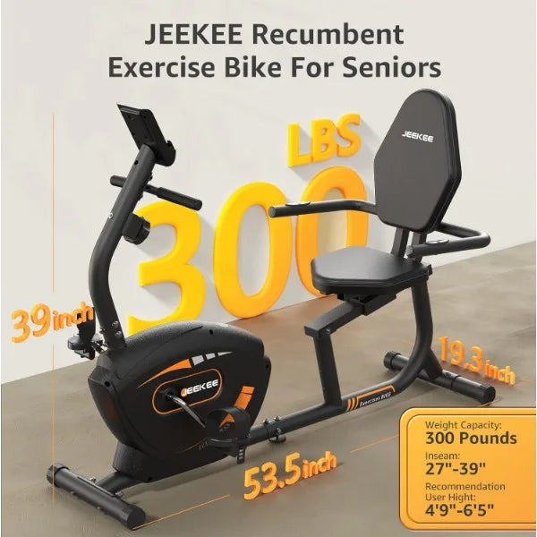 Recumbent Magnetic Exercise Bike for Adults Seniors Home
