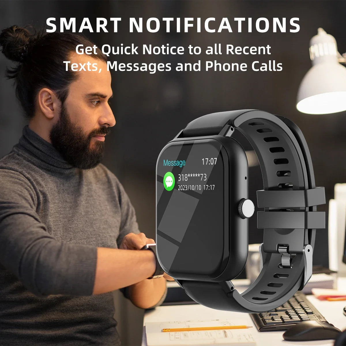 1.99" Bluetooth Call Smartwatch for Men Women