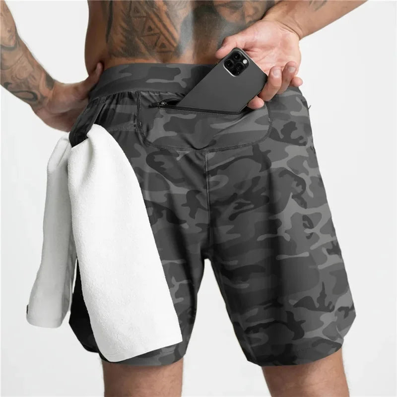 Men's Quick Dry Performance Shorts with Zipper Pocket
