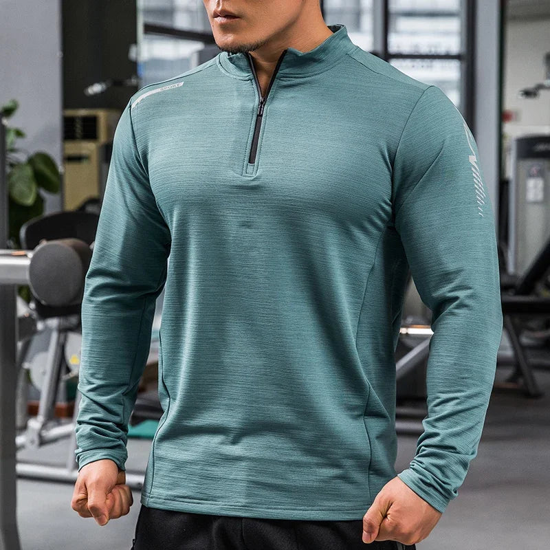 Men's Long Sleeve Compression Rashguard Fitness Sports Shirt