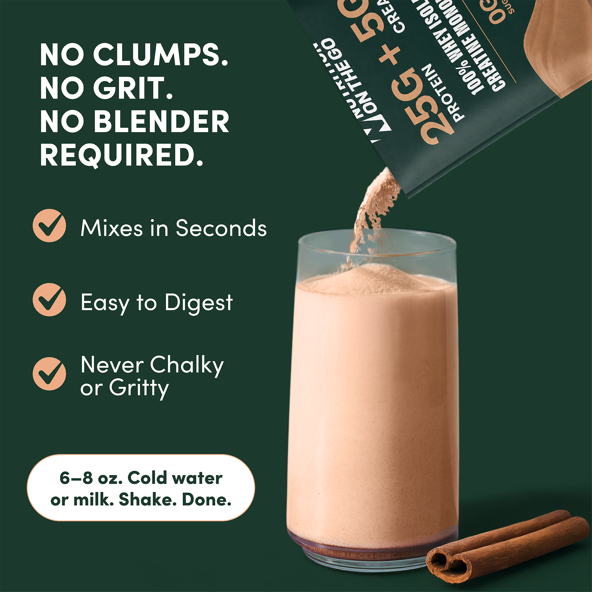 2-in-1 Whey Protein Isolate Creatine Travel Packets