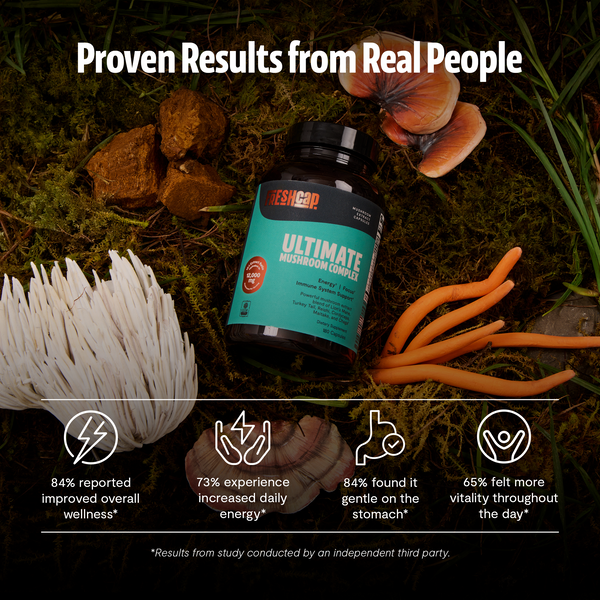 Organic Mushroom Complex Supplement Capsules for Daily Wellness