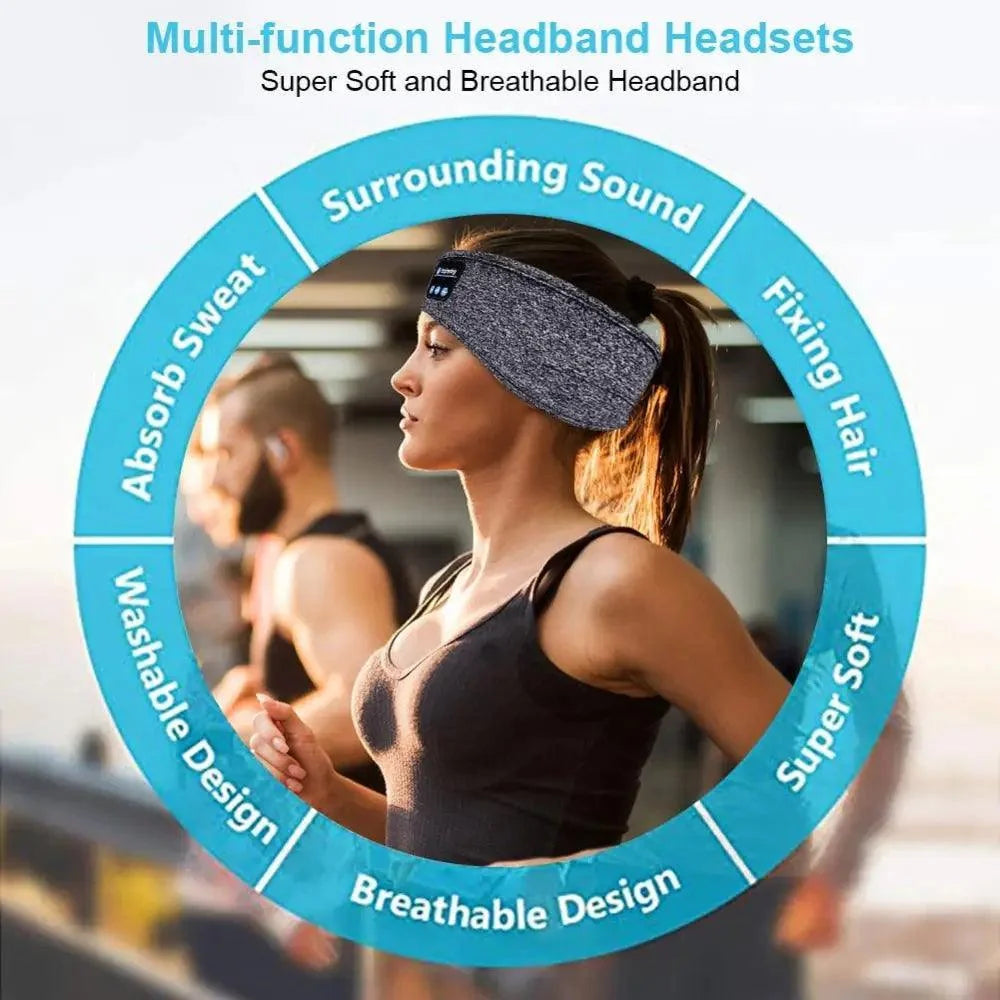 Bluetooth Wireless Sports Headband Headphones for Sleep Music