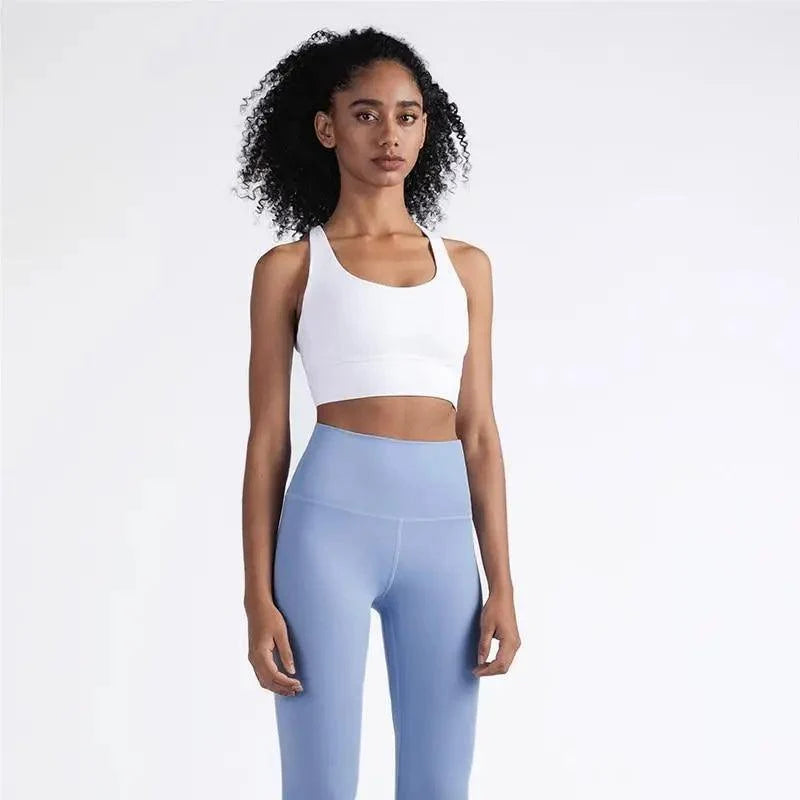 Women's Nylon Breathable Yoga Sports Bra Top