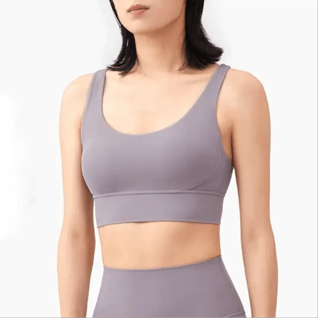 Women's Nylon Breathable Yoga Sports Bra Top
