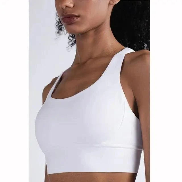 Women's Nylon Breathable Yoga Sports Bra Top