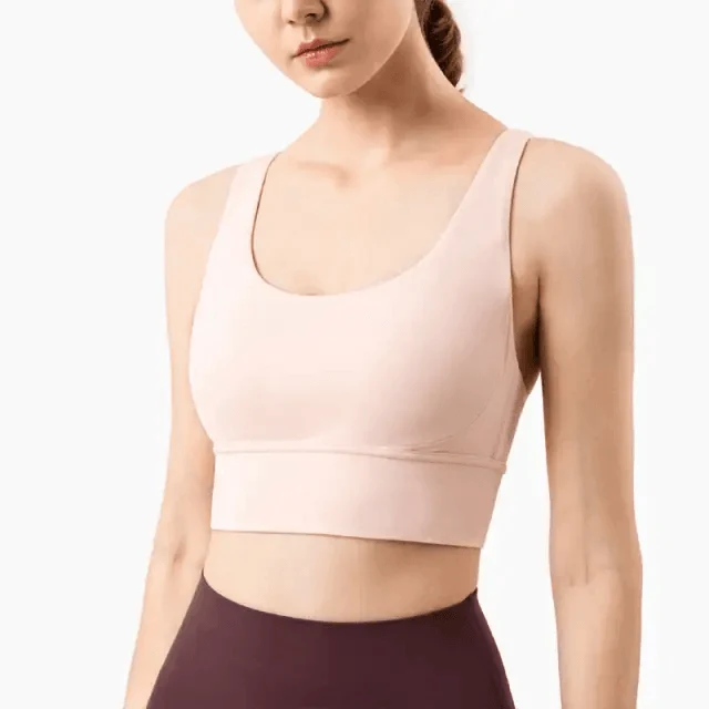 Women's Nylon Breathable Yoga Sports Bra Top