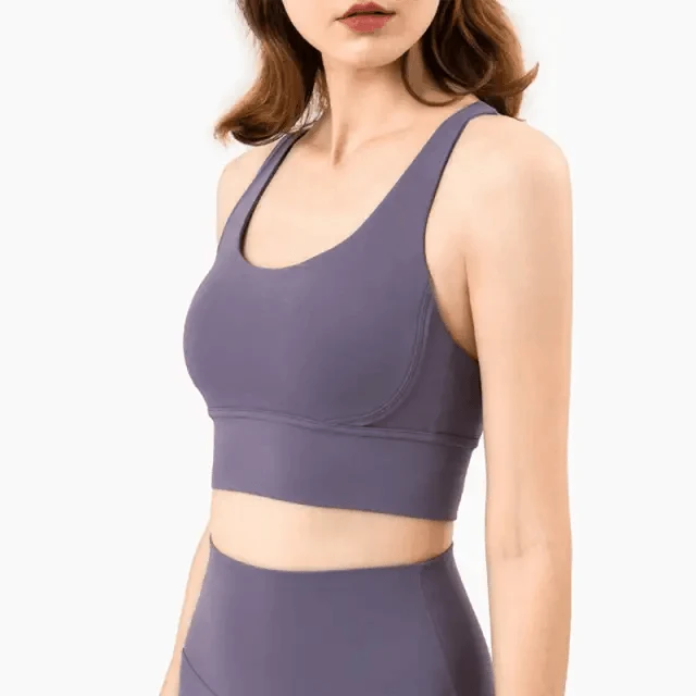 Women's Nylon Breathable Yoga Sports Bra Top